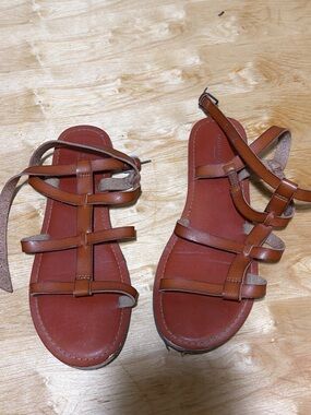 American Eagle Outfitters Brown Leather Gladiator Sandals